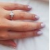 Λευκόχρυσο μονόπετρο δαχτυλίδι Κ14 με ζιργκόν